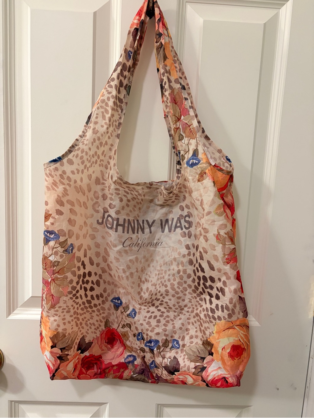 2 Johnny Was Floral Foldable Totes.  set of  2 - Picture 3 of 3